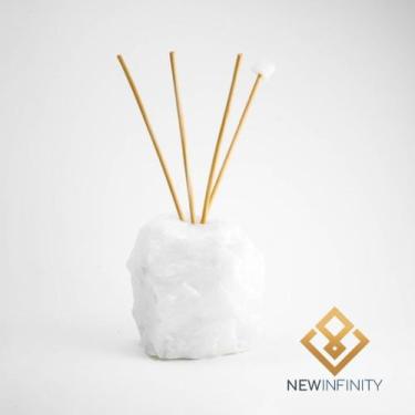 Imagem de Difusor Cristal Quartzo Branco Pedra Natural Aromaterapia - Infinity, 