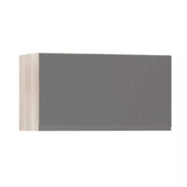 Imagem de Armário Basculante Luciane 70cm 1 Porta Luci, Legno Crema/Cinza Puro