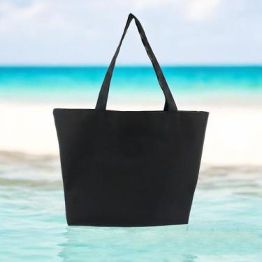 Imagem de Bolsa Sacola Moda Praia Academia Varias Cores - MV, Preto