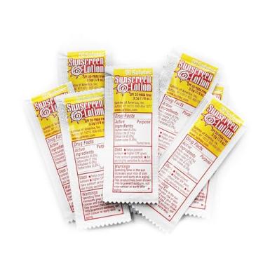 Imagem de Safetec Loção protetor solar, 1000 pacotes FPS 30+ e sem PABA