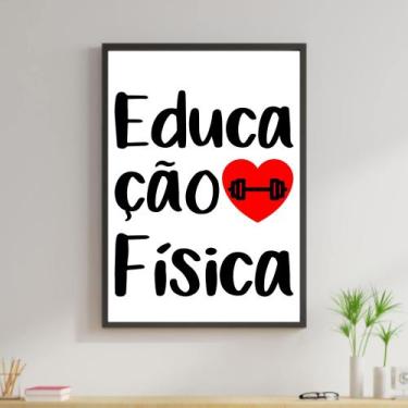 Imagem de Quadro Educação Física Professor Decorativo 28x40cm - CAMALEÃO DECORAÇ