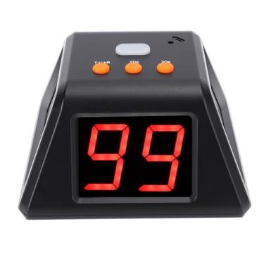 Imagem de Temporizador Digital de 4 Lados, Temporizador de Cubo de Jogos 3 Tempos Predefinidos Cronômetro de Contagem Regressiva para Jogo de Mesa de Xadrez (BLACK)