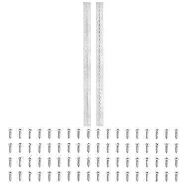 Imagem de PATIKIL Dobradiça de piano de 88 x 5 cm, pacote com 2 dobradiças contínuas de aço inoxidável 304 com furos para porta de portão de piano, caixa de armazenamento de madeira, barco de armário, tom
