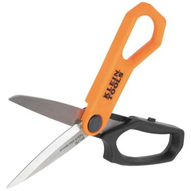 Imagem de Klein Tools B2109 Tesoura resistente, tesoura utilitária multiuso para cortar tecido, papelão, plástico, metal e mais, aço inoxidável, 22 cm
