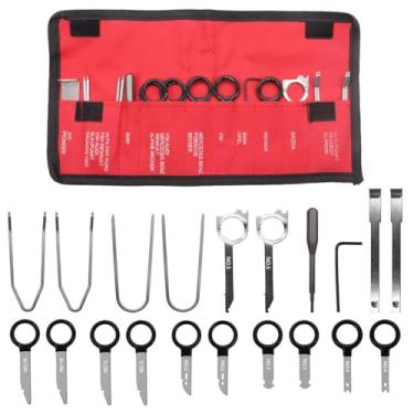 Imagem de LAEYIAP Kit de chave de remoção de rádio com 20 peças, kit de chaves de remoção de CD estéreo universal para a maioria dos carros e caminhões