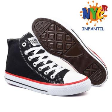 Imagem de Tenis infantil Botinha Menina Menino Nyc Shoes Star, Preto, 32