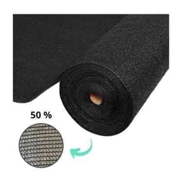 Imagem de Tela Preta Sombrite Hortas e Estufas Proteção 50% 8x32 - R A MIX