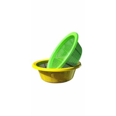 Imagem de Kit 5 Lava Tudo Multiuso Plástico Cores Sortidas Macarrão Frutas - Rev