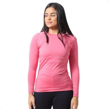 Imagem de Camiseta Térmica Feminina Manga Longa Proteção Uv Segunda Pele Básica 