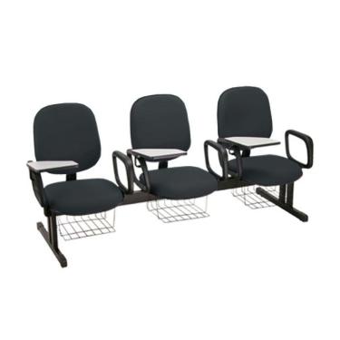 Imagem de Cadeira em longarina para Escolas Linha Uno Cinza