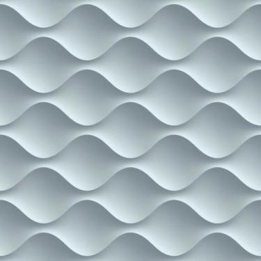 Imagem de Papel de Parede Adesivo Azul Ondulações Efeito 3d Gesso  Moderno Quart