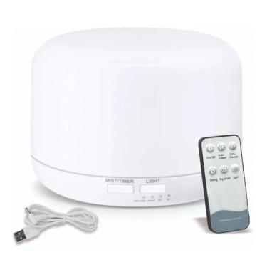 Imagem de STO279-300 - Difusor Eletrico Aroma Ultrassonico Com Led 300 ml Branco