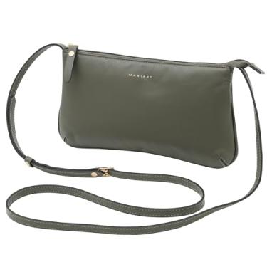 Imagem de Mariart Canelinha Bolsa Feminina Transversal de Couro Bovino Legítimo (Verde Adão)