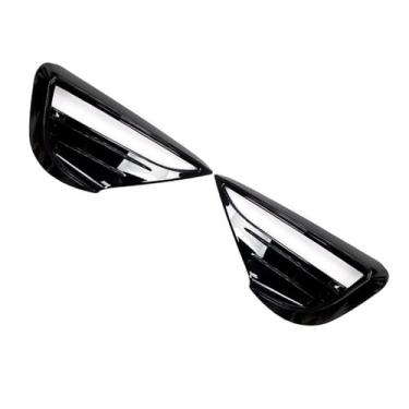 Imagem de STAMOO Acabamento da tampa do farol de neblina frontal adequado para 2020-2023 Tesla Model Y Acessórios Capa de sobrancelha acabamento moldura exterior ABS decoração (preto brilhante)