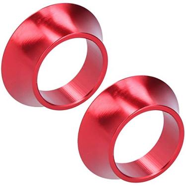 Imagem de Lavadora de bicicleta de bicicleta GRCFUMO 2 PCS, espaçadores afunicateiros de bicicleta de liga de alumínio, espaçadores de cone de bicicleta CNC, espaçadores de caule cônicos do (Vermelho)