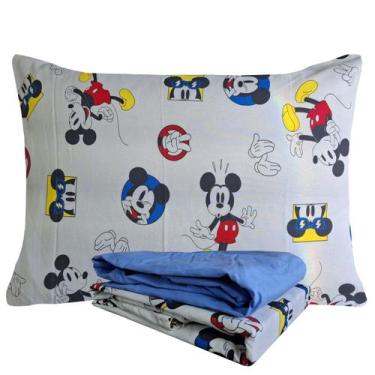 Imagem de Jogo de Lençol Infantil Mickey Mouse 150 Fios Solteiro 100% Algodão 3 