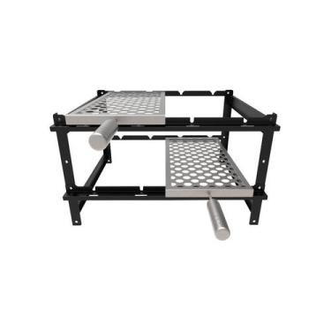 Imagem de Suporte Tradicional Black para 4 Espetos + 2 Grelhas Moeda - A3 Grill