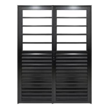 Imagem de Porta Basculante Duplo 2.10x1.50 C/fechadura Linha 25 - Jr esquadrias 