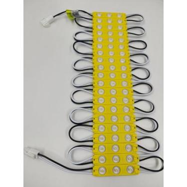 Imagem de Q QINGCHEN Módulo Led Amarelo 110 V Ca 1,5 W Para Letreiros Publicitários, Caixas De Luz, Letras Com Fita Adesiva Na Parte Traseira (Amarelo, Pacote 200 Unidades)