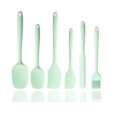 Imagem de Conjunto De Espátulas De Silicone Cinza 6 Peças Grau Alimentício Antia