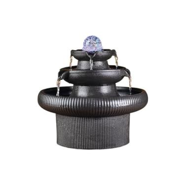 Imagem de Fonte de mesa criativa escritório riqueza atração fonte de água ornamento ciclo tanque de peixes fonte sala de estar desktop chinês Feng Shui casa interior fonte