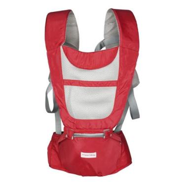 Imagem de Canguru Ergonômico Bebê 6x1 Vermelho Importway 3 A 24 Meses