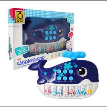 Imagem de Brinquedo Infantil Piano Modelo Baleia Musical e Luzes - Alcatel