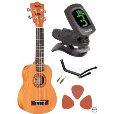 Imagem de Kit Ukulele Shelby Soprano Su21 Brinde Capa Afinador Suporte