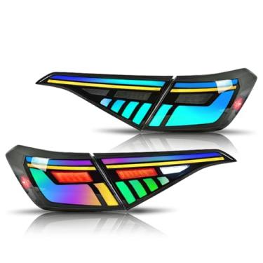 Imagem de Luzes traseiras para Honda Civic 2022/2023/2024 Luzes traseiras de LED para montagem de lâmpada traseira Civic Sedan de 11ª geração Luzes traseiras Ciciv, Plug & Play (1 par, mudança de cores)