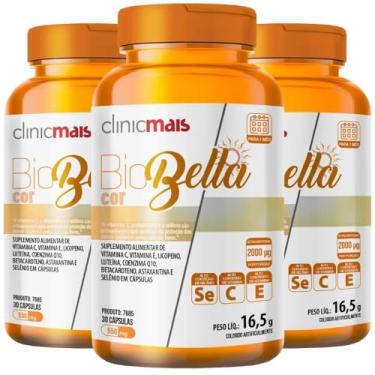 Imagem de KIT 3X Biobella Cor (Betacaroteno com Vitaminas) 30 cápsulas - Clinicmais