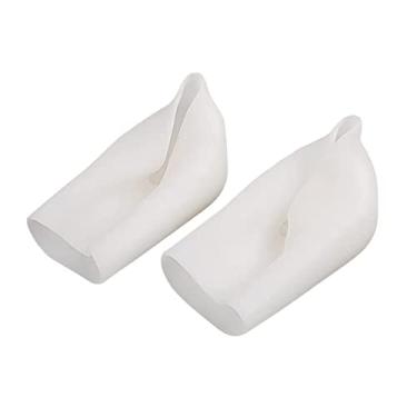 Imagem de Meia Silicone Palmilha Ortopedica Protege Calcanhar Esporão Par Cor:Branco(STO1594BR)