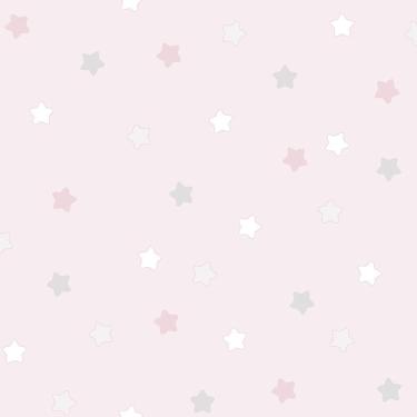 Imagem de Papel De Parede Lullaby Estrelas Rosa 2252 - Rolo 10m X 0,53m