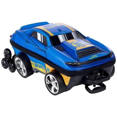 Imagem de Mochila Roda Tripla 3d Hotwheels D-muscle Diplomata Azul