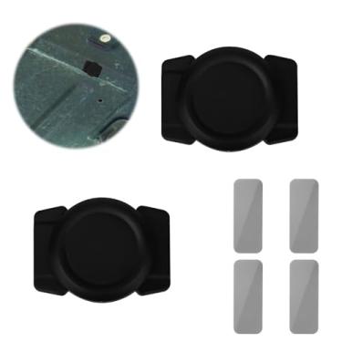 Imagem de 2 peças de capa magnética compatível com AirTag, capa protetora de silicone oculto à prova d'água com 4 peças de folhas de ferro para superfícies de metal de carro, bicicleta, bagagem