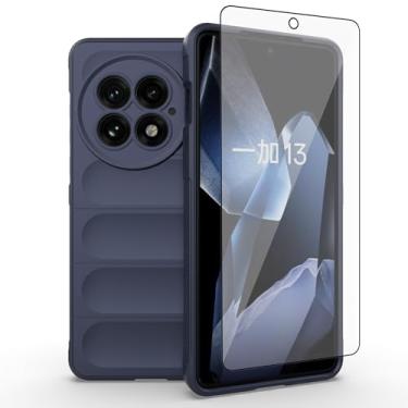 Imagem de Asuwish Capa de celular para OnePlus 13 5G com protetor de tela de vidro temperado e TPU macio, fina, à prova de choque, capa protetora de silicone acessórios One+ 1plus13 2025 mulheres, homens