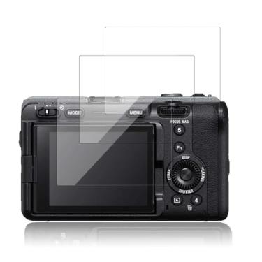 Imagem de NOUKAJU [Pacote com 3] Protetor de tela para Sony FX3A, vidro temperado HD, dureza 9h, arranhões, anti-impressão digital, protetor de filme de vidro temperado para câmera Sony FX3A
