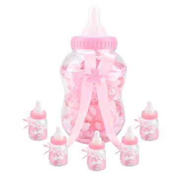 Imagem de Hztyyier 30pcs Fofo de Boxe de Garrafa de Alimentação para Decoração de Celebração de Casamento, Charme Infantil, Rosa Elegante (Vermelho)