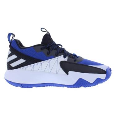 Imagem de adidas Tênis de basquete unissex com certificação Dame, Azul royal/branco puro/preto central, 9 Women/8 Men