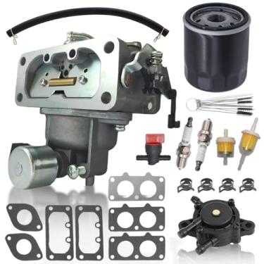 Imagem de Carburador FH641V 15004-0760 compatível com motor Kawasaki FH661V FH721V FH751V FH601V FX801V FX850V 19-29 Hp, substitui 15004-7029, 15004-1008 com 499 065-0 Filtro de óleo e bomba de combustível 724