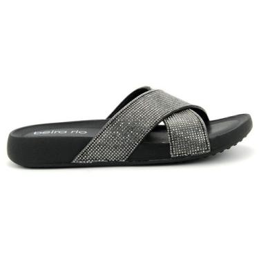 Imagem de Tamanco Feminina Beira Rio 8542.104 Plataforma Macia Papete, 35, Preto