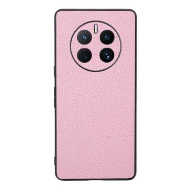 Imagem de Capas Compatível com Honor Magic 5 PRO,Design de grão levantado de superfície,Proteção contra queda,Anti impressão digital,Anti arranhões,Aparência de couro de imitação de plástico macio-Pink