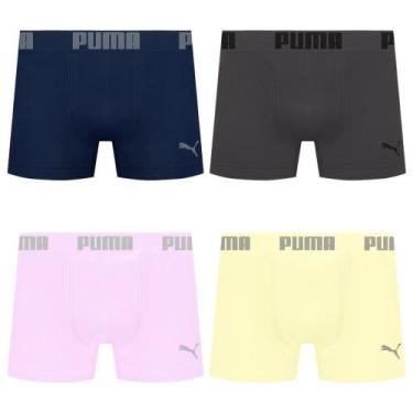 Imagem de Kit 4 Cuecas Puma Boxer Sem Costura Masculina, EG