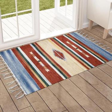 Imagem de 1 Tapete Capacho Kilim India 100% Algodão 60X90 M04 - Idealiza