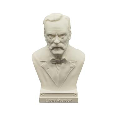Imagem de otdlle Charles Darwin Gregor Mendel Louis Pasteur Mendeleev Fleming busto cabeça escultura estátua decoração estatueta colecionável mesa topo de mesa (Louis Pasteur, 10 cm A x 2,5 L x 2 D)