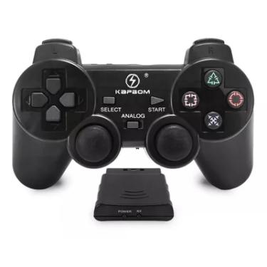 Imagem de Controle Playstation 2 Kapbom Sem Fio, Ps2/Ps1, Wireless, Preto