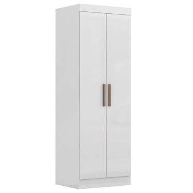 Imagem de Modulo De Guarda Roupas Para Quarto Madrid 2 Portas Maxel Branco