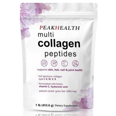 Imagem de Proteína de colágeno em pó Peakhealth Multi Tipo I, II, III, V, X