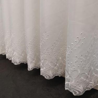 Imagem de Cortina Sala 2,60 De Altura 4 De Largura Voil Bordada Com Forro Em Mic