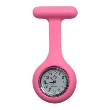 Imagem de Relógio Lapela Para Jaleco Enfermagem Fisio - Marca Bioland,  Rosa