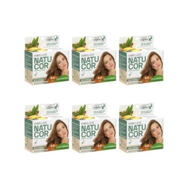 Imagem de Coloraçao Natucor 8.0 Louro Claro-Kit C/6Un